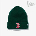 ・NEW ERA｜Basic Cuff Knit Cap MLB Team Logo Red Sox/ ニュー エラ/ベーシック カフ ニット キャップ チーム ロゴ レッド ソックス/ブリティッシュグリーン #