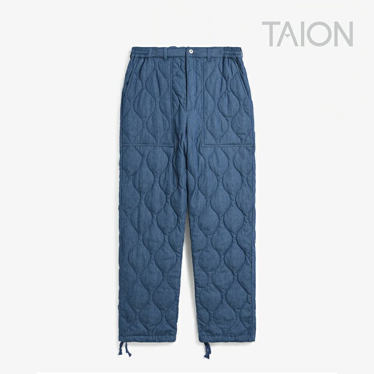 ＊TAION｜Military Down Pants Straight Ripstop/ タイオン/ミリタリー ダウン パンツ ストレート リップストップ/インディゴデニム #