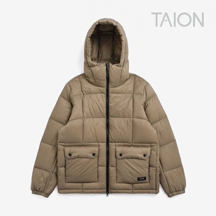 樂天商城 - ：TAION｜Mountain Packable Volume Down Parka Ripstop/ タイオン/マウンテン パッカブル ボリューム ダウン パーカー リップストップ/カーキ #