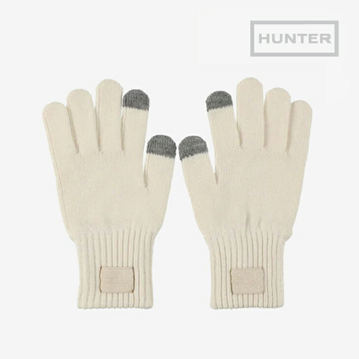 ・HUNTER｜W Refined Knitted Glove Touch Screen/ ハンター/リファインド ニッテッド グローブ タッチ スクリーン/シェイデッドホワイト #