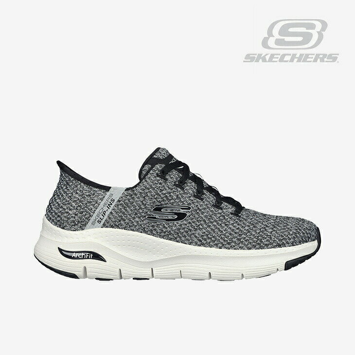 ・SKECHERS｜Slip-Ins Arch Fit New Verse/ スケッチャーズ/スリップインズ アーチフィット ニュー バース/ホワイトxブラック #