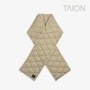 ・TAION|Military Reversible Long Down Muffler/ タイオン/ミリタリー リバーシブル ロング ダウン マフラー/コヨーテxベージュ #