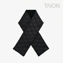 ・TAION|Military Reversible Long Down Muffler/ タイオン/ミリタリー リバーシブル ロング ダウン マフラー/ブラックxブラック #
