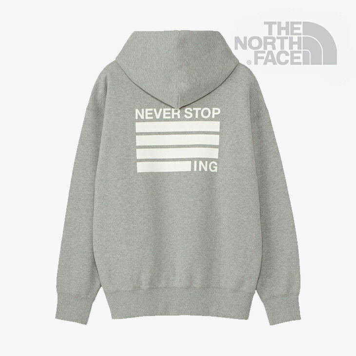▲スーパーSALE 半額以下］THE NORTH FACE｜Never Stop ING Hoodie/ ノース フェイス/ネバー ストップ アイエヌジー フーディ スウェット/ミックスグレー #のサムネイル