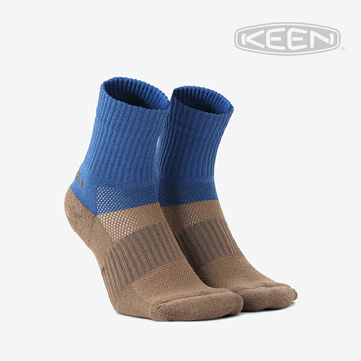 ・KEEN｜Wa-Shi Socks Quarter/ キーン/ワシ ソックス クォーター/ブルーxブラウン #