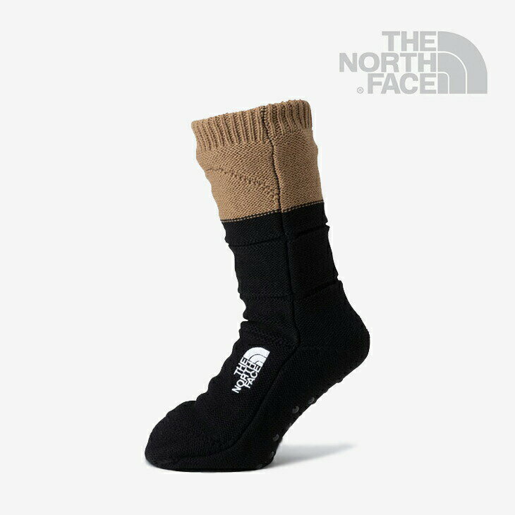 THE NORTH FACE｜Nuptse Bootie Socks/ ノース フェイス/ヌプシ ブーティ ルームソックス/ユーティリティブラウンxブラック