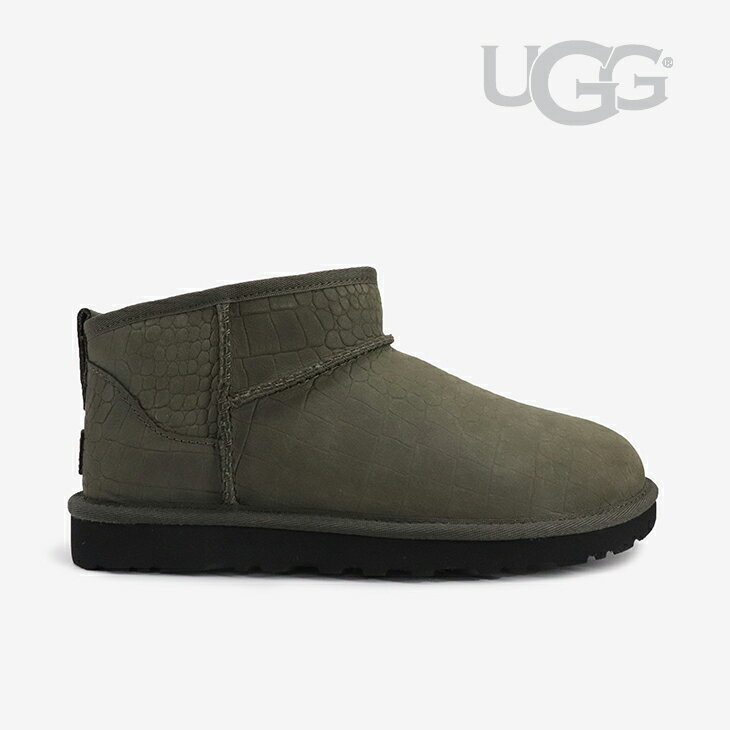 ・UGG｜Classic Ultra Mini Embossed Leather/ アグ/クラシック ウルトラ ミニ エンボスド レザー/デンススモーク #