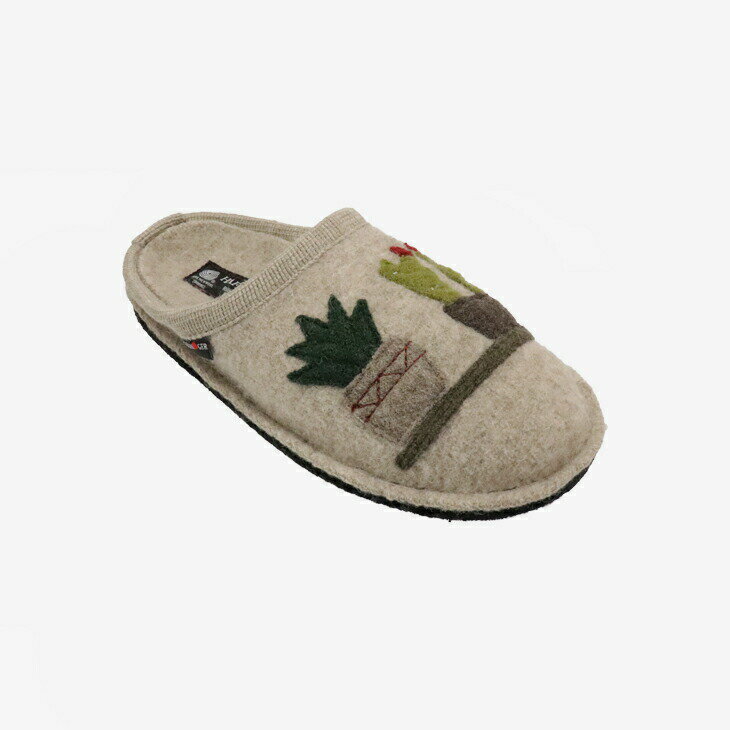 ・HAFLINGER｜Cactus Boiled Wool Double-Felt Slipper/ ハフリンガー/カクタス ボイルド ウール ダブルフェルト スリッパ/パピエルメリエール # 3