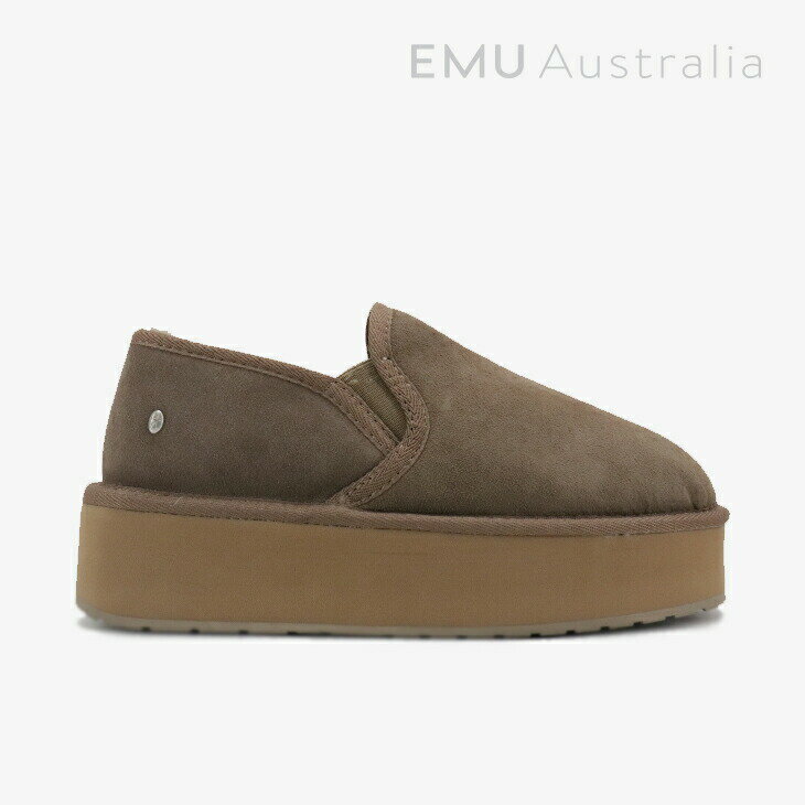 ＊EMU｜W Stinger Reef Flatform Sheepskin/ エミュー/スティンガー リーフ フラットフォーム シープスキン ムートン/マッシュルーム #