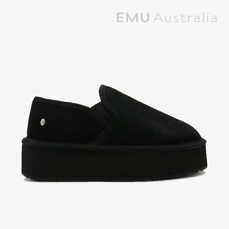 ・EMU｜W Stinger Reef Flatform Sheepskin/ エミュー/スティンガー リーフ フラットフォーム シープスキン ムートン/ブラック #