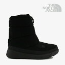 ・THE NORTH FACE｜W Nuptse Bootie WP VIII Wool/ ノース フェイス/ヌプシ ブーティ ウォータープルーフ 8 ウール/ビーバーブラックxブラック #