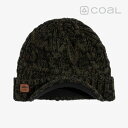 ・COAL｜The Yukon Cable Knit Wool Brim Beanie/ コール/ユーコン ケーブル ニット ウール ブリム ビーニー/オリーブブラックマール #