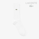 ・LACOSTE|Clock Emblem Plain Short Socks/ ラコステ/クロック エンブレム プレーン ショート ソックス/ホワイト #