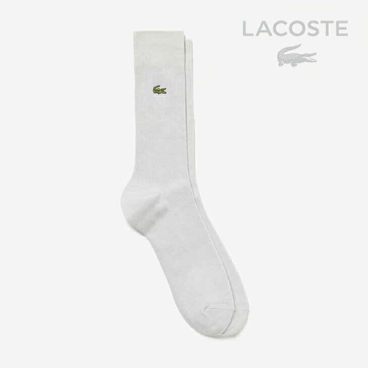 ラコステ 靴下 メンズ ・LACOSTE｜Clock Emblem Plain Short Socks/ ラコステ/クロック エンブレム プレーン ショート ソックス/グレーxヘザー #