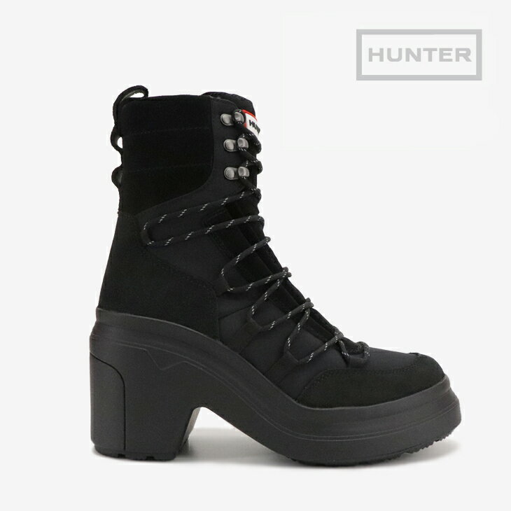 HUNTERW Explorer Mid Lace Up Leather Heel Boot/ ϥ󥿡/ץ顼 ߥå 졼 å 쥶 ҡ ֡/֥å #