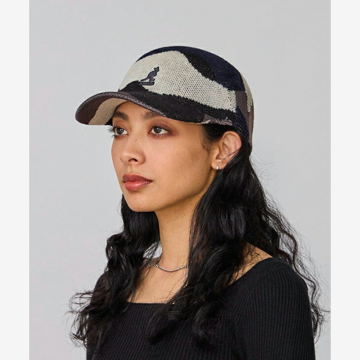 ＊KANGOL｜Joyful Collage Spacecap/ カンゴール/ジョイフル コラージュ スペースキャップ/ブラックミックス # 3