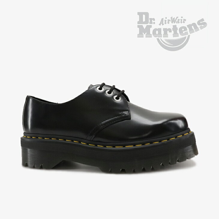 ・DR.MARTENS｜1461 Quad Squared Polished Smooth/ ドクター マーチン/スリーホール クアッド スクエアード ポリッシュド スムース/ブラック #