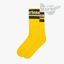 ・DR.MARTENS｜Athletic Logo Sock Organic Cotton Blend/ ドクター マーチン/アスレティック ロゴ ソックス オーガニック コットン ブレンド/イエローxブラック #