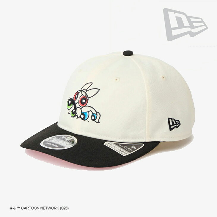 ・NEW ERA｜xThe Powerpuff Girls 9Fifty Curved Visor 2-Tone/ ニュー エラ/パワーパフ ガールズ ナインフィフティー カーブド バイザー 2トーン/クロームホワイトxブラック #