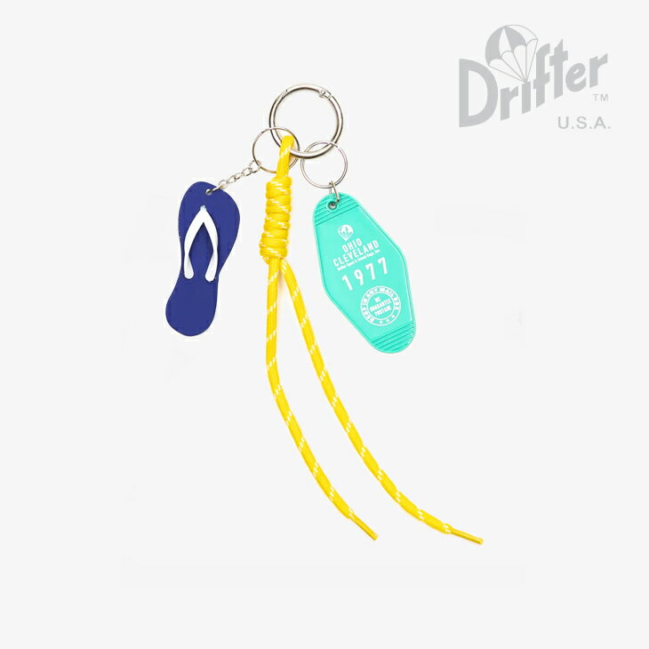 ・DRIFTER USA｜1977 Bag Charms Key Ring Flip-Flops/ ドリフター/1977 バッグ チャーム キー リング フリップフロップ サンダル/ターコイズ #