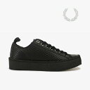 ＊FRED PERRY｜Geoge Cox Texturd Leather Pop Boy/ フレッドペリー/ジョージ コックス テクスチャード レザー ポップ ボーイ/ブラック