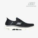 ・SKECHERS｜Slip-Ins Go Walk 7 Free Hand 2/ スケッチャーズ/スリップインズ ゴー ウォーク フリー ハンド/ブラックxホワイト #