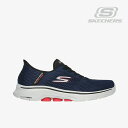 SKECHERS｜Slip-Ins Go Walk 7 Free Hand 2/ スケッチャーズ/スリップインズ ゴー ウォーク アーチ フィット ハンズ フリー/ネイビーxレッド