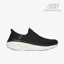 SKECHERS｜W Slip-Ins D Lux Walker 2.0 Happy Step/ スケッチャーズ/スリップインズ デラックス ウォーカー ハッピー ステップ/ブラックxピンク