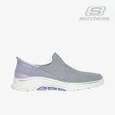 SKECHERS｜W Slip-Ins Go Walk 7 Mia/ スケッチャーズ/スリップインズ ゴー ウォーク ミア/グレーxラベンダー