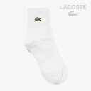*LACOSTE|W Clock Emblem Plain Short Socks/ ラコステ/クロック エンブレム プレーン ショート ソックス/ホワイト #