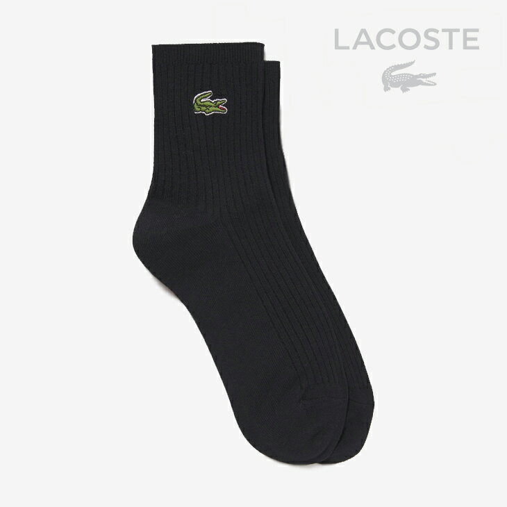 ・LACOSTE｜W Clock Emblem Plain Short Socks/ 