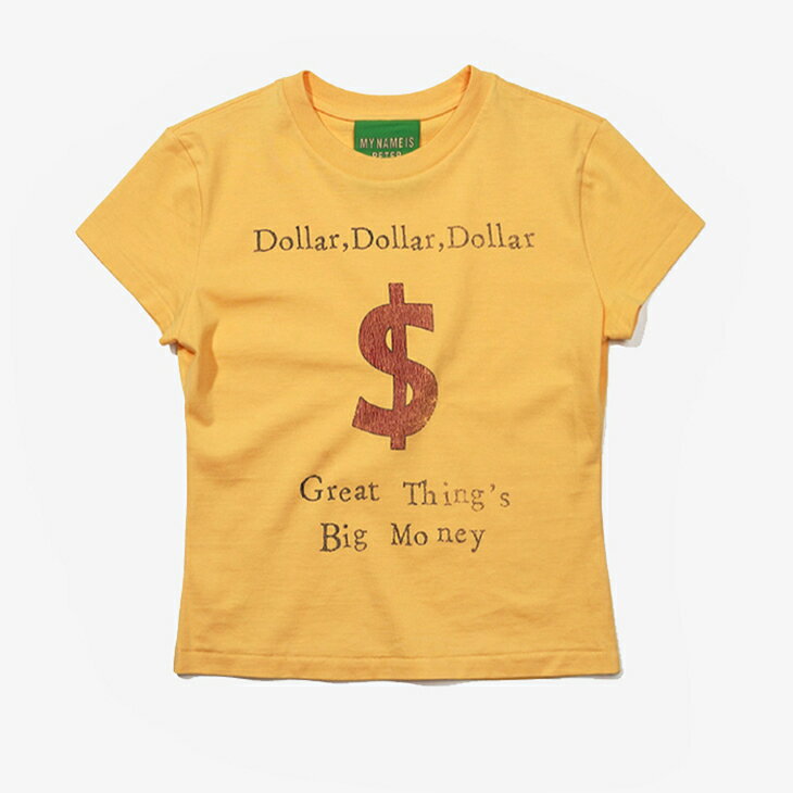 Rakuten - ・MY NAME IS PETER｜W Dollar Short Sleeve T-Shirts/ マイ ネーム イズ ピーター/ドル ショート スリーブ Tシャツ/イエロー #