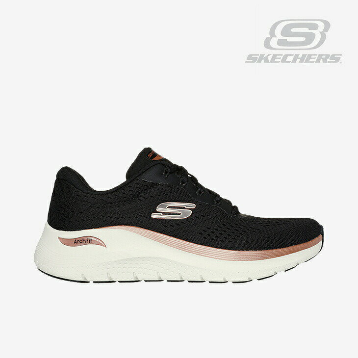 ・SKECHERS｜W Arch Fit 2.0 Glow The Distance/ スケッチャーズ/アーチ フィット グロー ザ ディスタンス/ブラックxローズゴールド #