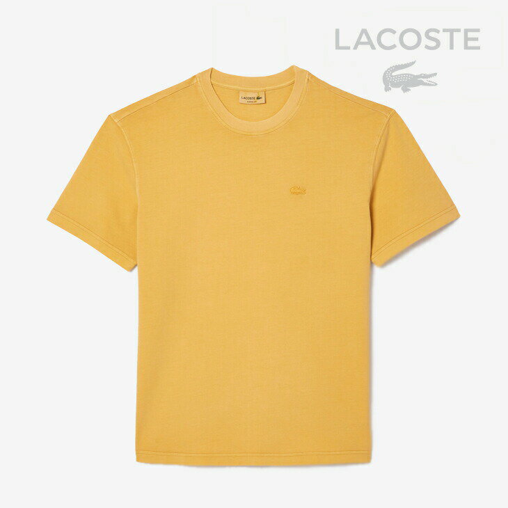 Rakuten - ：LACOSTE｜Natural Dyed Jersey T-shirt/ ラコステ/ナチュラル ダイ ジャージー Tシャツ/イエロー #