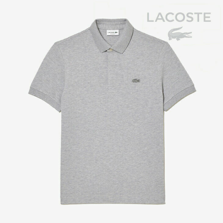 ラコステ ・LACOSTE｜Regular Fit Stretch Paris Polo Shirt/ ラコステ/レギュラーフィット ストレッチ パリ ポロ シャツ/グレー #