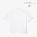 ・LACOSTE｜Signature Stitch Oversize T-Shirt/ ラコステ/シグネチャー ステッチ オーバーサイズ ショートスリーブ Tシャツ/ホワイト #