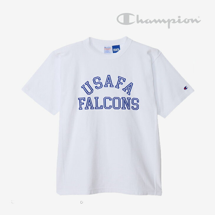 ・CHAMPION｜Reverse Weave SS T-Shirt USAFA Falcons/ チャンピオン/リバース ウィーブ ショートスリーブ -シャツ エアフォース アカデミー ファルコンズ/ホワイトxブルー #