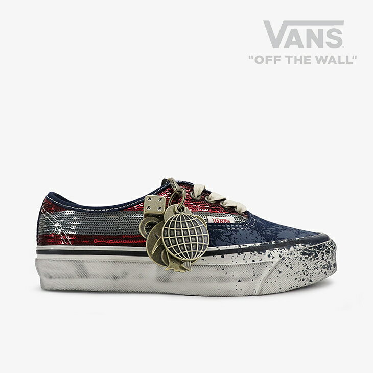 Rakuten - ＿VANS Premium｜Authentic 44 Lx La Habana Sequin Key Charm/ ヴァンズ/オーセンティック 44 ラックス シークイン キー チャーム/レッドxネイビー #