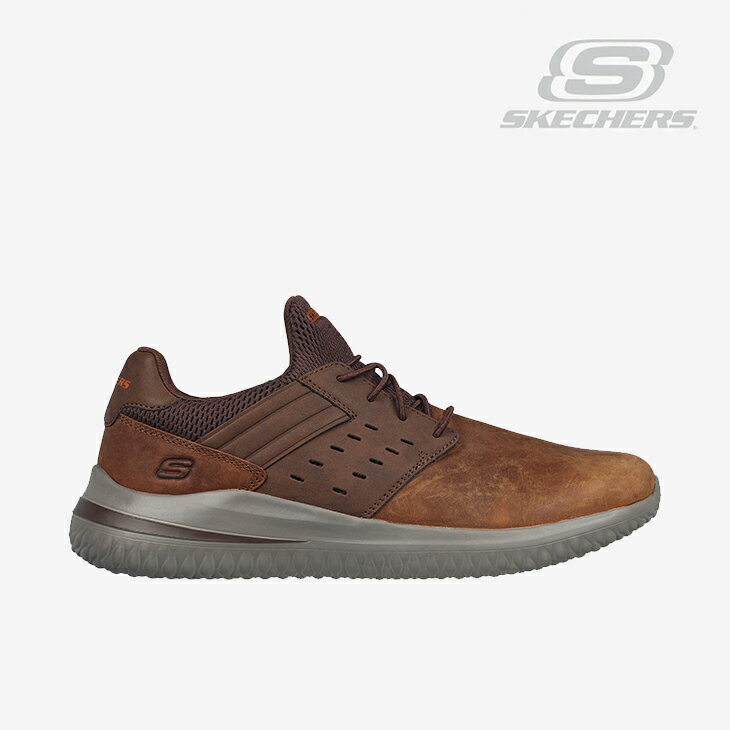 ・SKECHERS｜Delson 3.0 Ezra/ スケッチャーズ/デルソン エズラ レザー/ブラウン #