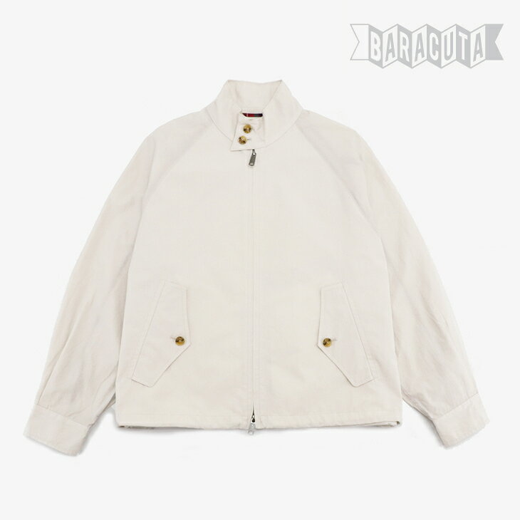 ・BARACUTA｜Box Light Cotton Nylon Harrington Jacket / バラクータ/ボックス ライト コットン ナイロン ハリントン ジャケット/オフホワイト #