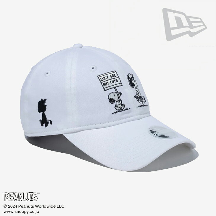 ・NEW ERA｜Golf 9Twenty LV Peanuts Lucy Snoopy/ ニュー エラ/ゴルフ ナイントゥエンティ ロングバイザー ピーナッツ ルーシー スヌーピー/ホワイト #