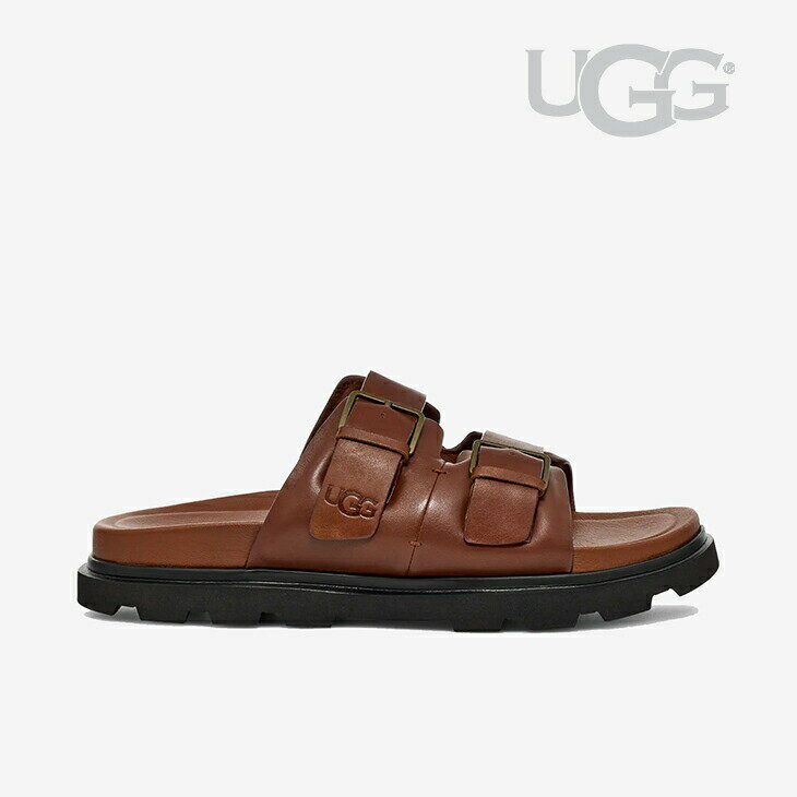 ・UGG｜Capitola Buckle Slide Leather/ アグ/キャピトラ バックル スライド レザー/コニャック #