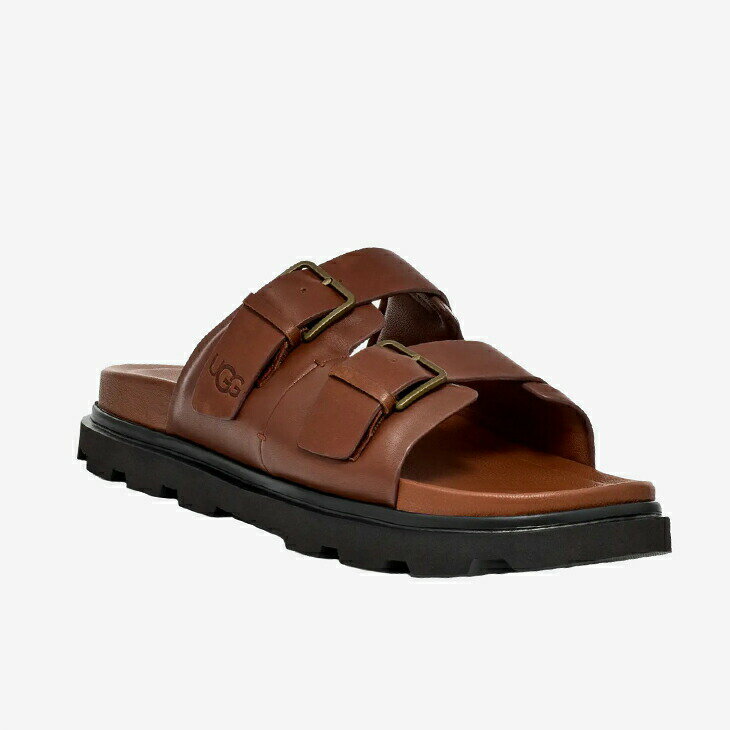 ：UGG｜Capitola Buckle Slide Leather/ アグ/キャピトラ バックル スライド レザー/コニャック # 3