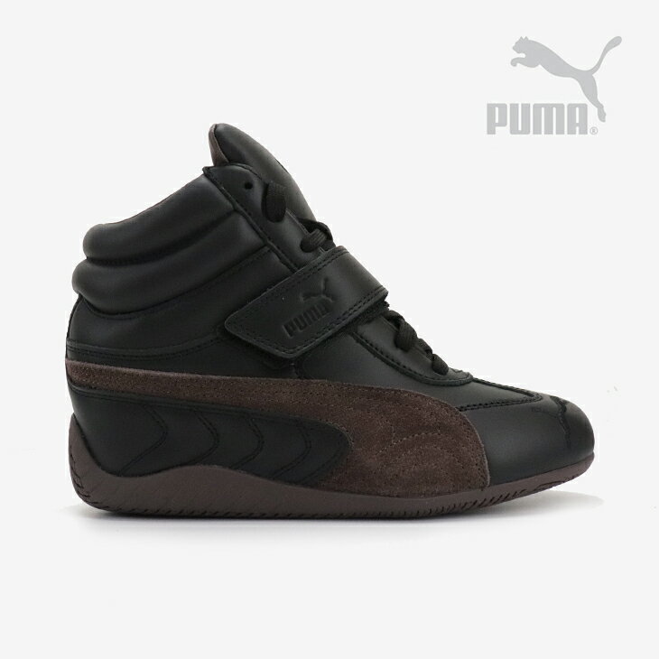 ・PUMA｜W Speedcat Wedge Croc Leather/ プーマ/スピードキャット ウェッジ クロック レザー インヒール/プーマブラックxチョコレート #