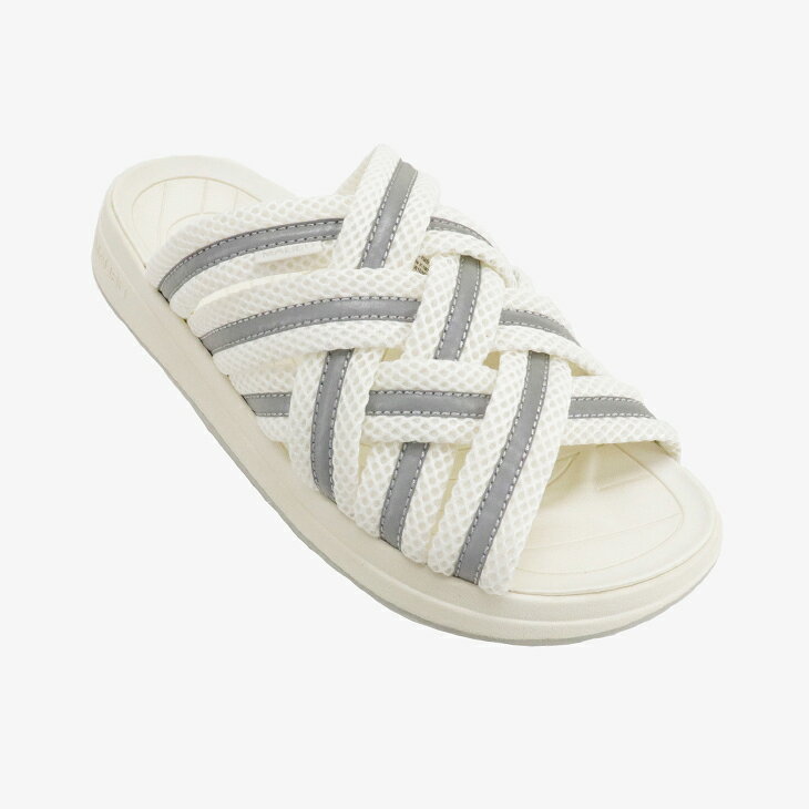 ・MALIBU SANDALS｜Zuma Lx Mesh Slide/ マリブ サンダルズ/ズマ エルエックス メッシュ/オフホワイトxシルバー #