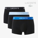 ・LACOSTE|Stretch Cotton Trunk Shorts 3-Pack/ ラコステ/ストレッチ コットン トランク ショーツ 3パック/ブラックxブルー #
