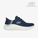 *SKECHERS|W Slip-Ins Arch Fit 2.0 Easy Chic/ スケッチャーズ/スリップインズ アーチ フィット イージー シック/ネイビーxターコイズ #
