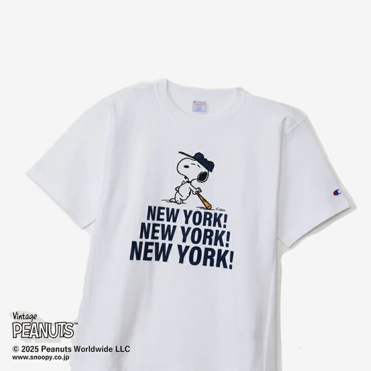 ：CHAMPION｜xPeanuts Reverse Weave SS T-Shirt Snoopy New York/ チャンピオン/...