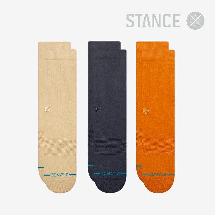 ・STANCE|Icon 3-Pack Socks Multi Color/ スタンス/アイコン 3パック ソックス 3枚組/サンド #