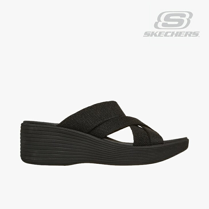 樂天商城 - ・SKECHERS｜W Parallel Lite Perfect Tones Platform Wedge/ スケッチャーズ/パラレル ライト パーフェクト トーンズ プラットフォーム ウェッジ/ブラックxブラック #